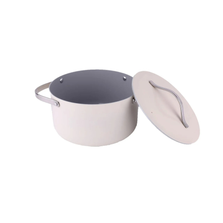Oale - Oala cu capac ZILAN, interior din ceramica, diametru 20cm, capacitate 2l, crem   ZLN 0866