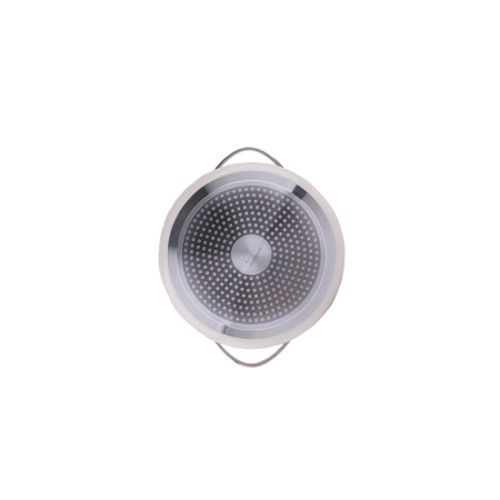 Oala cu capac ZILAN, interior din ceramica, diametru 24cm, capacitate 4l, crem   ZLN 0873 [2]
