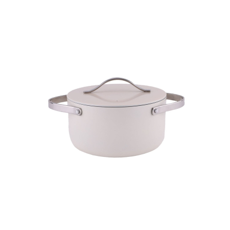 Oale - Oala cu capac ZILAN, interior din ceramica, diametru 24cm, capacitate 4l, crem   ZLN 0873