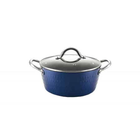 Oale - Oala cu capac Zilan ZLN9600 diamond, cu baza de inductie, ceramica si inox, usor de spalat, 20 cm,2.1L