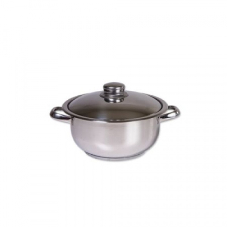 Oale - Oala inox cu capac Floria 1,8 L - Fund triplu strat sandwich, ZLN-7222