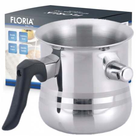 Oala pentru lapte cu fluier Floria ZLN1802 din otel inoxidabil, 3l [2]