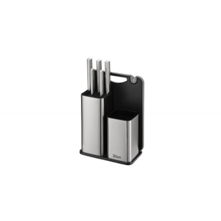 Ustensile din bucatarie - Set cutite 7 piese din otel inoxidabil, cu suport si tocator ZILAN   ZLN 1627