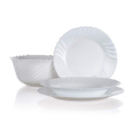 Noutati - Set farfurii Nara 19 piese ,   din sticla opal, rezistente E i elegante