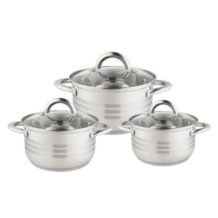 Seturi de oale - Set oale Floria ZLN-4083, 6 piese, pentru toate sursele de caldura, Inox