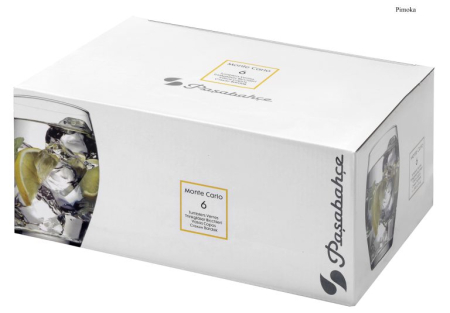 Set pahare apa MONTE CARLO 390 ml din sticla ,   pahare elegante [2]