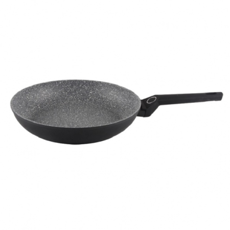 Tigai - Tigaie aluminiu Zilan ZLN-3307, Interior granit, Compatibil inductie, Diametru 26 cm, Maner soft touch