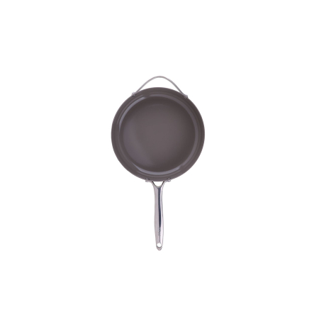 Tigaie inalta cu capac ZILAN, interior din ceramica, diametru 28cm, crem   ZLN 0880 [3]