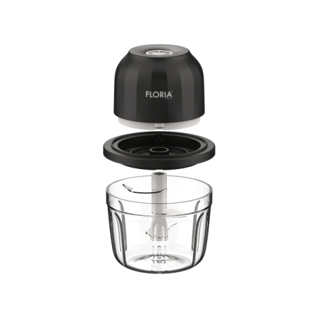 Ustensile din bucatarie - Tocator legume-fructe Floria ZLN2655 ( Mini Chopper ) reincarcabil, Capacitate 350 ml, Baterie 1200mAh, Putere 5V   30W
