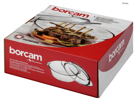 Vas yena BORCAM cu capac 2.1L ,   Vas din sticla termorezistenta pentru cuptor [2]
