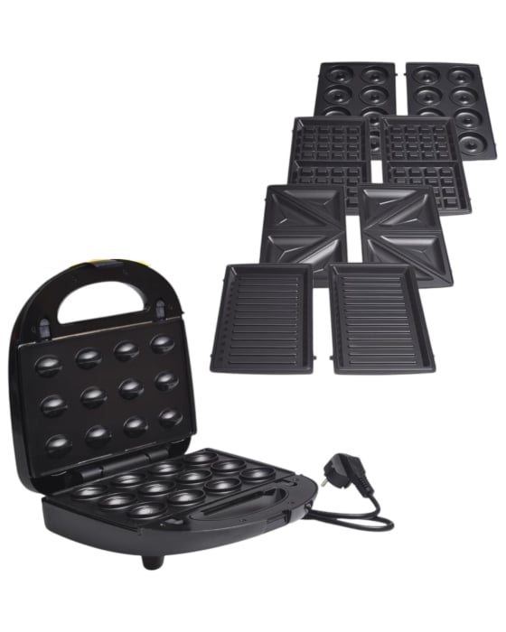 Aparat multifuncțional 5-în-1 – grill, sandwich, gofruri, donut, Nuci, 800 W [5]