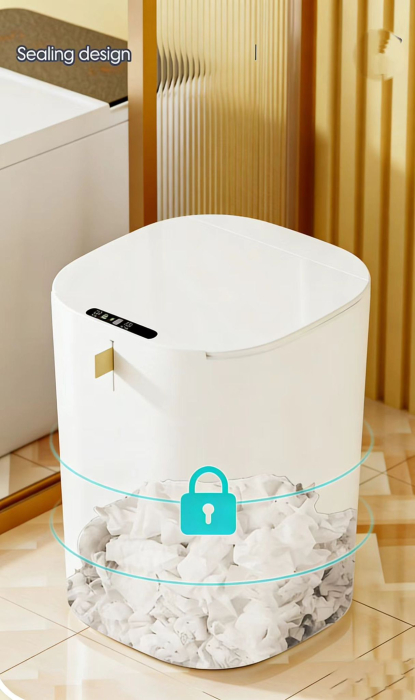 Cos de Gunoi Inteligent Zibba Life™, 20L, cu Senzor de Deschidere Automata, Design Moder, Fara Contact [3]
