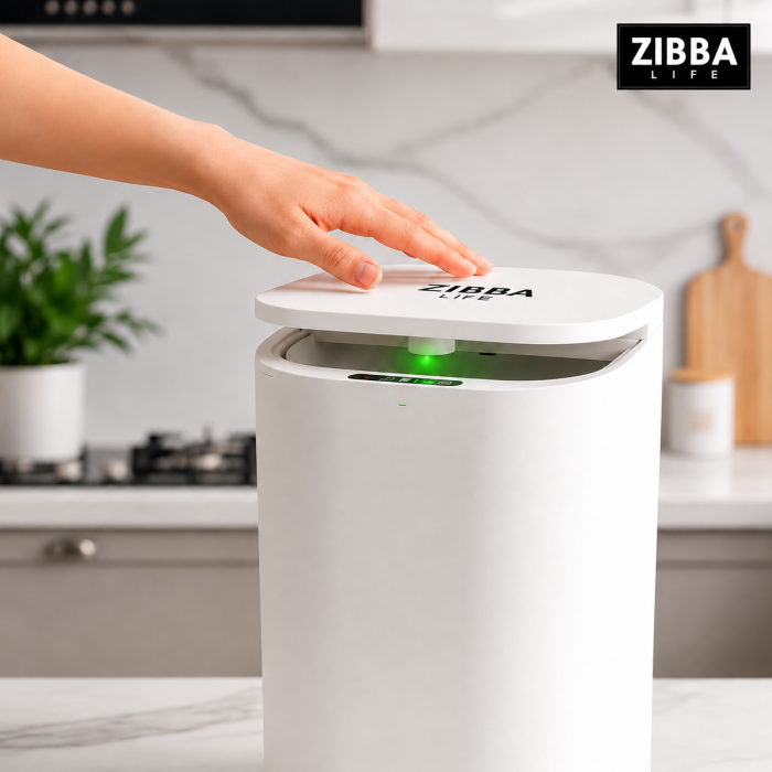 Cos de Gunoi Inteligent Zibba Life™, 20L, cu Senzor de Deschidere Automata, Design Moder, Fara Contact [8]
