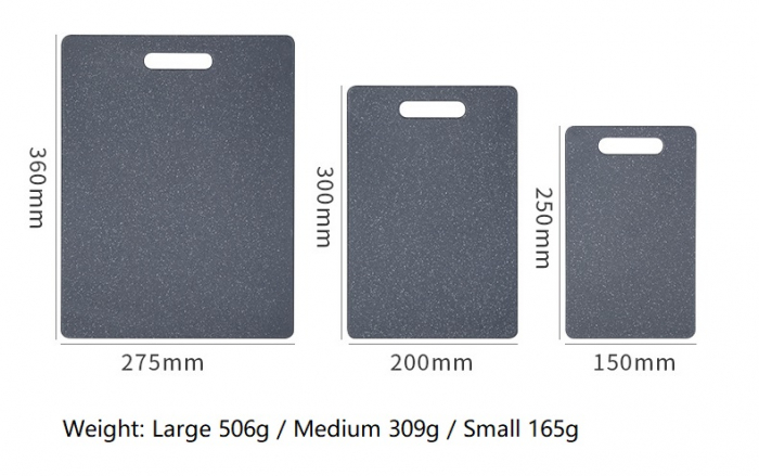 Set 3 Tocatoare de Bucatarie Zibba Life – Fara BPA, din Compozit Durabil, cu Manere – Dimensiuni 36x27.5 cm, 30x20 cm, 25x15 cm – Rezistente si Usor de Curatat [4]