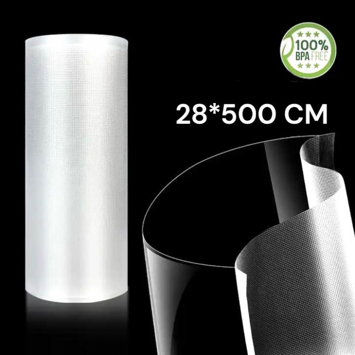 Set 2 Role Gofrate Pungi de Vidat Zibba Life™, 28 cm x 500 cm, Compatibile cu Orice Aparat de Vidat, Reutilizabile, Fara BPA [7]