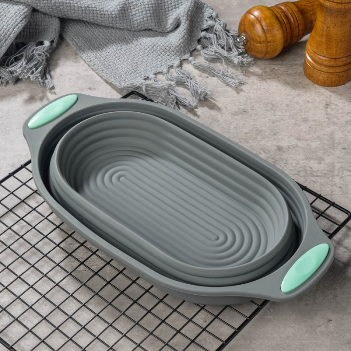 Tavi Silicon pentru Copt Zibba Life™, Pentru Friteuza, Air Fryer, Cuptor, Microunde – Termorezistente pana la 230°C, Pliabile, Forme Rotunda si Ovala + BONUS Manusi Silicon pentru Cuptor [4]