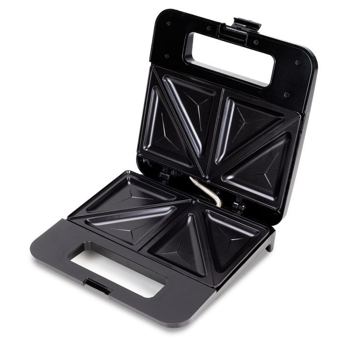 Toster electric pentru sandvișuri, 800 W, plăci antiaderente, carcasă din inox, design compact [4]