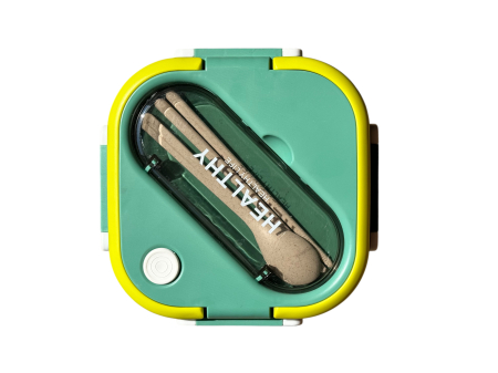 Caserolă Container pentru Prânz cu 3 Compartimente, Interior din Inox Fără BFA, Capacitate 1300ML + Secțiune Tacâmuri | Zibba Life™ [1]