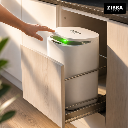 Cos de Gunoi Inteligent Zibba Life™, 20L, cu Senzor de Deschidere Automata, Design Moder, Fara Contact [6]