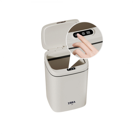 Cos de Gunoi Inteligent Zibba Life™, 20L, cu Senzor de Deschidere Automata, Design Moder, Fara Contact [10]