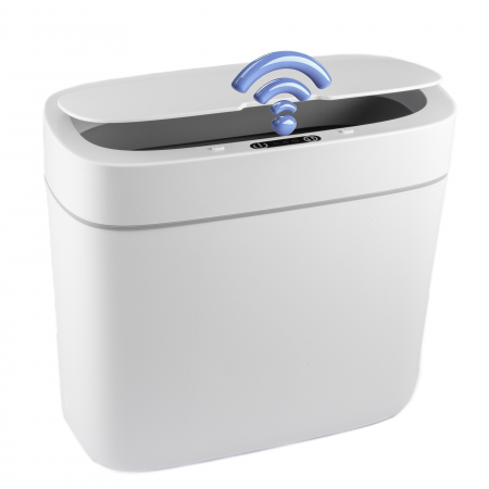 Cos de Gunoi cu Senzor Automat ZIBBA Life™, 9.5L Capaitatea, 30 cm inaltime, Pentru baie, bucatarie, living, deschidere/inchidere silentioasa a capacului– Design Modern si Igienic [1]