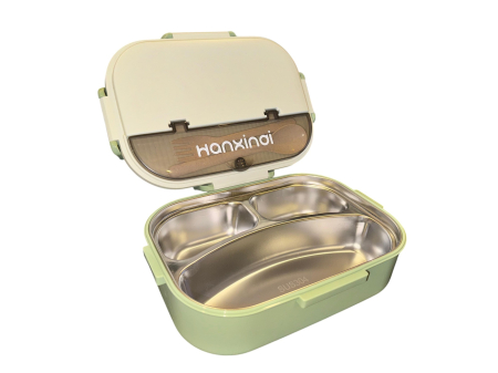 Pentru Bucatarie - Lunch Box cu 3 Compartimente și Interior Inoxidabil – Cutie Pentru Mâncare, Termoizolantă, Rezistentă și Ușor de Curățat | Zibba Life™