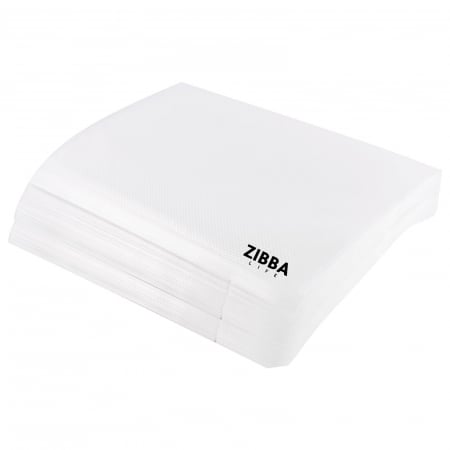 Aparate de vidat si pungi de vidat - Pungi Vidat Gofrate Zibba Life™ 100 Bucati, Dimensiune 17x25 cm, Compatibile cu Aparat de Vidat Alimente de Orice Model, Reutilizabile, Rezistente