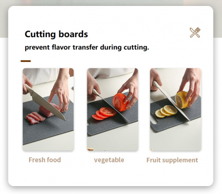 Set 3 Tocatoare de Bucatarie Zibba Life – Fara BPA, din Compozit Durabil, cu Manere – Dimensiuni 36x27.5 cm, 30x20 cm, 25x15 cm – Rezistente si Usor de Curatat [2]