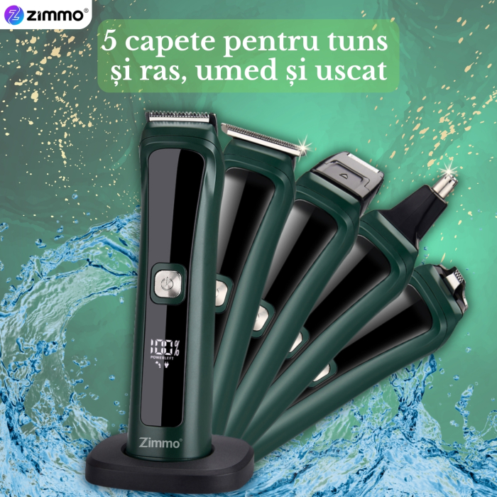 Masina de tuns 13 in 1 barba corp nas urechi IPX7 LED [3]