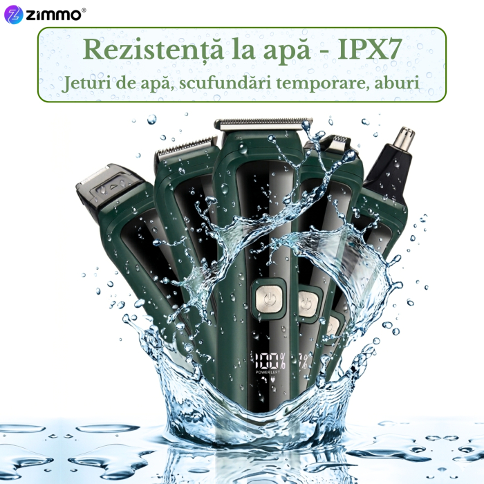 Masina de tuns 13 in 1 barba corp nas urechi IPX7 LED [5]