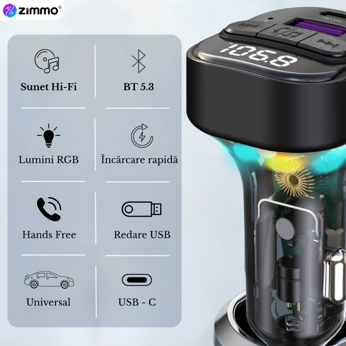 Modulator FM Bluetooth 5.3 C50 [6]