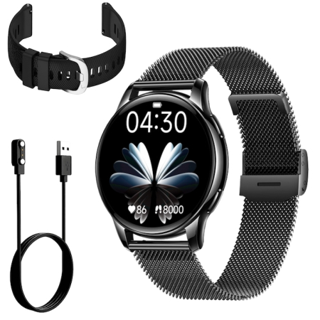 Smartwatch - Ceas smartwatch Zimmo® PrimeFit, Ecran Amoled FullTouch 1.32 inch, Negru