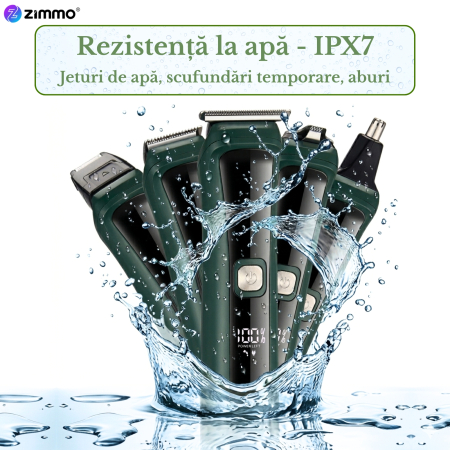Masina de tuns 13 in 1 barba corp nas urechi IPX7 LED [4]