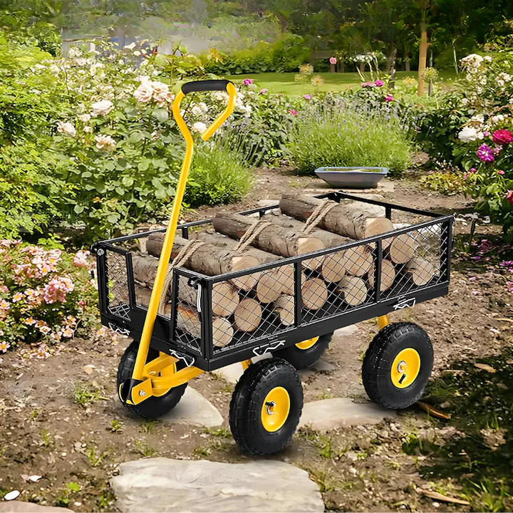 Cărucior universal de grădină ZMR din oțel premium, rezistent, design compact, 86x46x20 cm, pentru transport unelte, saci de pământ și plante [2]