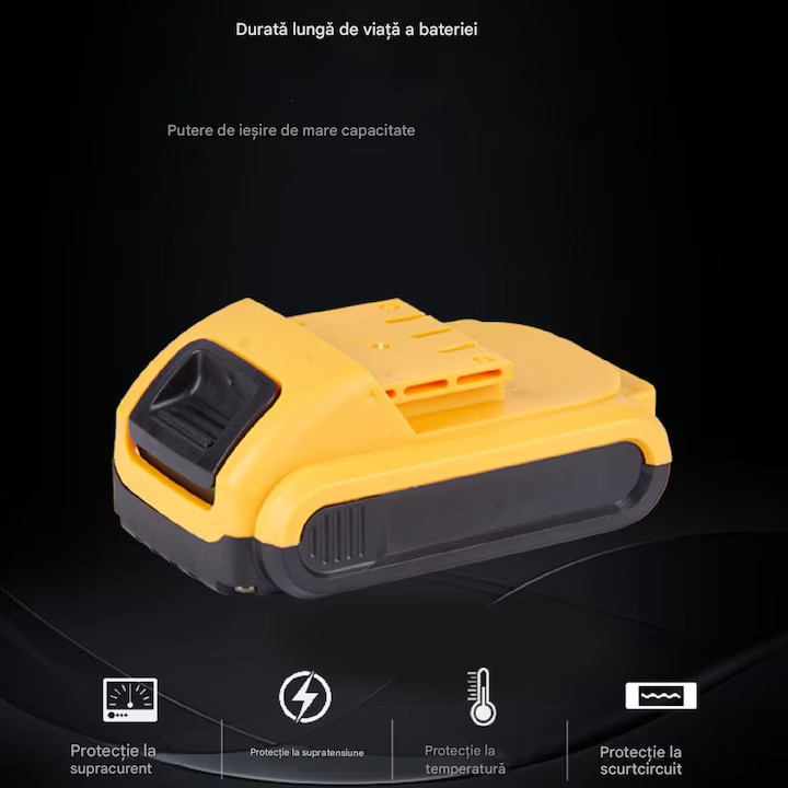 Masina de gaurit si insurubat cu percutie ZMR, 48V, 500W, cuplu 100Nm, 2 acumulatori Li-Ion 8.0Ah, 2 trepte viteza, mandrina automata 10mm, LED, valiza transport, 35 accesorii, control turatie, incarc [7]