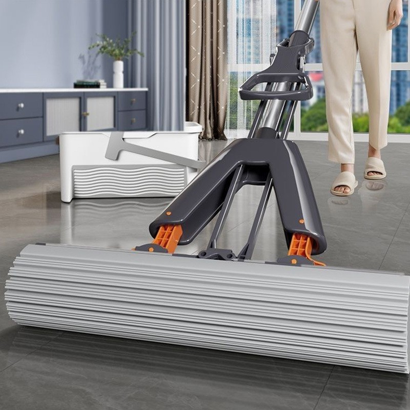 Mop Super Absorbant ZMR® cu Maner Telescopic Reglabil, Sistem Simplu de Stoarcere, Burete Inlocuibil, Ideal pentru Toate Tipurile de Podele – Parchet, Gresie, Marmura, Linoleum, Curatare Eficienta si [9]