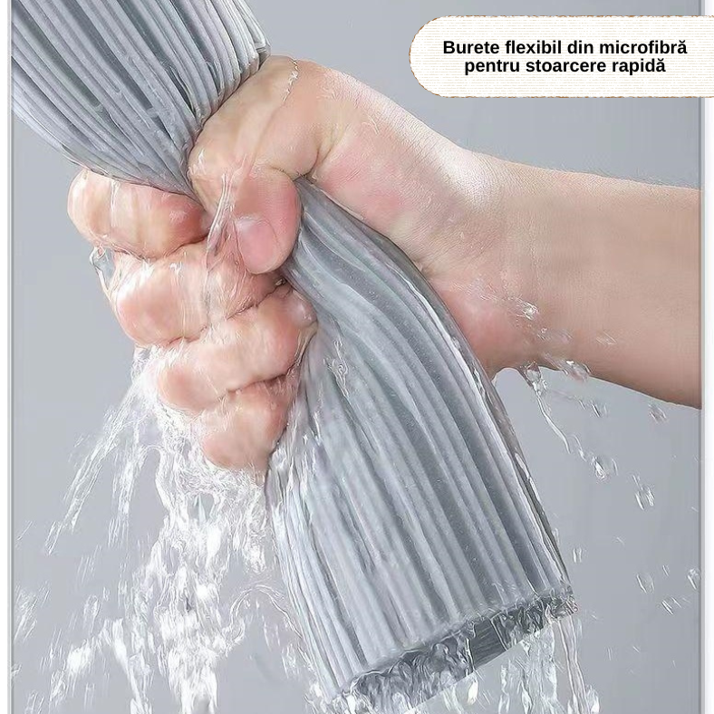 Mop Super Absorbant ZMR® cu Maner Telescopic Reglabil, Sistem Simplu de Stoarcere, Burete Inlocuibil, Ideal pentru Toate Tipurile de Podele – Parchet, Gresie, Marmura, Linoleum, Curatare Eficienta si [4]