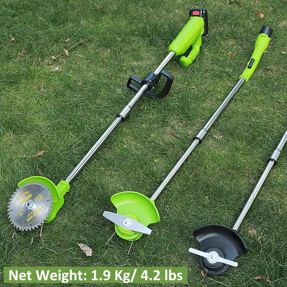 Motocoasa Electrica Profesionala ZMR 48V, 2x Acumulatori 4000mAh, 18000 RPM, Motor 1800W, Disc Metalic 15cm, 2 Cutite Otel, 5 Cutite Plastic, Brat Ajustabil 90-120cm, Cap Rotativ 90°, Autonomie 4h, In [16]