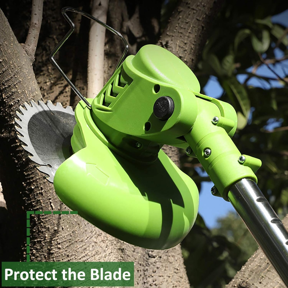 Motocoasa Electrica Profesionala ZMR 48V, 2x Acumulatori 4000mAh, 18000 RPM, Motor 1800W, Disc Metalic 15cm, 2 Cutite Otel, 5 Cutite Plastic, Brat Ajustabil 90-120cm, Cap Rotativ 90°, Autonomie 4h, In [12]