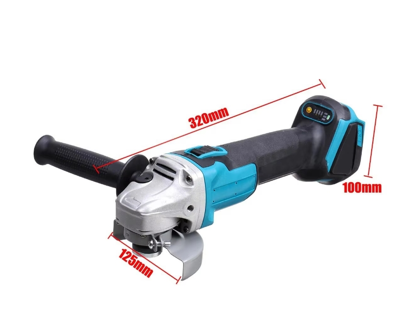 Polizor unghiular fara fir ZMR 125mm, 500W, 48V, motor fara perii, 3 trepte viteza, 2 acumulatori 1.5Ah, afisaj LED nivel baterie, maner lateral, blocare ax, protectie disc, carcasa aluminiu, incarcat [5]