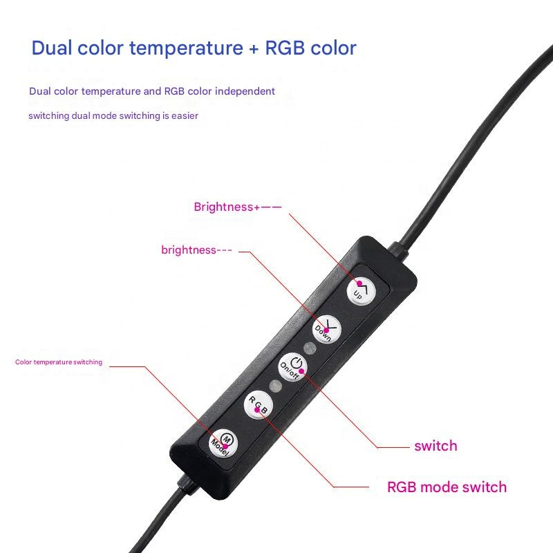 RGB Ring Light – Iluminare spectaculoasă, 15 efecte colorate & control total [3]