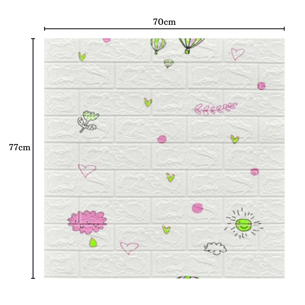 Set 10 Panouri Decorative Autoadezive 3D ZMR, 70x77 cm, Model 'Cer Jucaus', Grosime 3 mm, Material PVC Rezistent, Acoperire: 5,4 mp – Design Artistic cu Elemente Desenate [3]