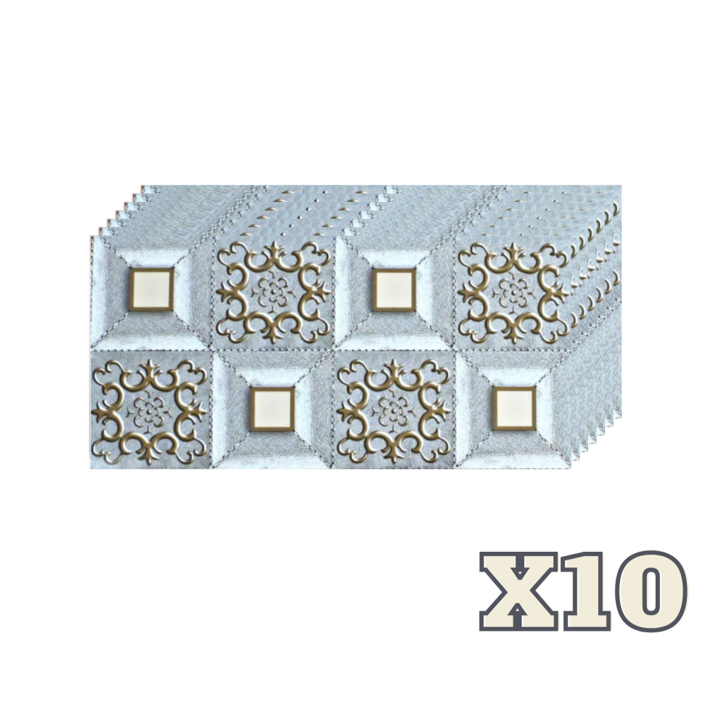 Set 10 Placi Imitatie Marmura Autoadezive ZMR, 30x60 cm, [1]