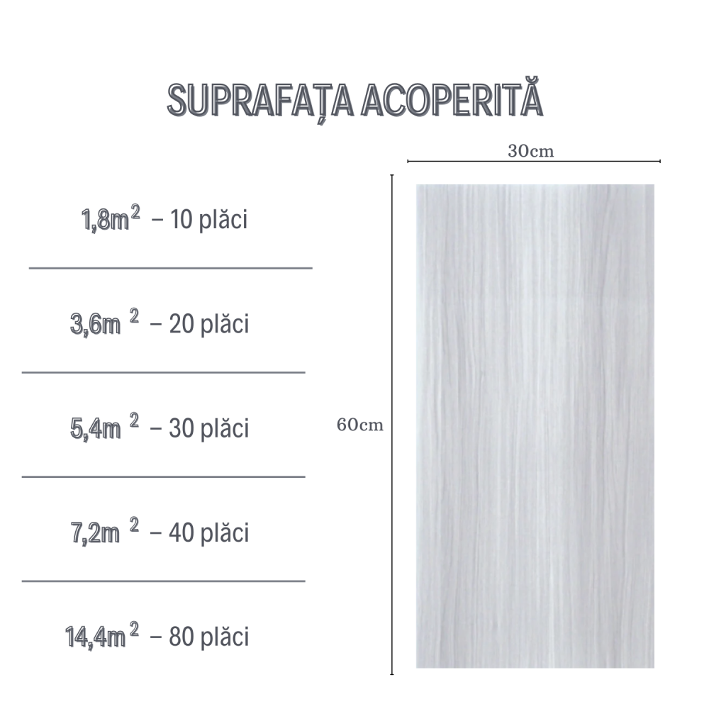 Set 10 Plăci Imitatie Lemn Deschis Autoadezive ZMR, 30x60 cm, Model 'Eleganța Nordică', Grosime 2 mm, Material PVC Impermeabil, Acoperire: 1,8 mp – Ideal pentru Interioare Moderne - ZMR [3]