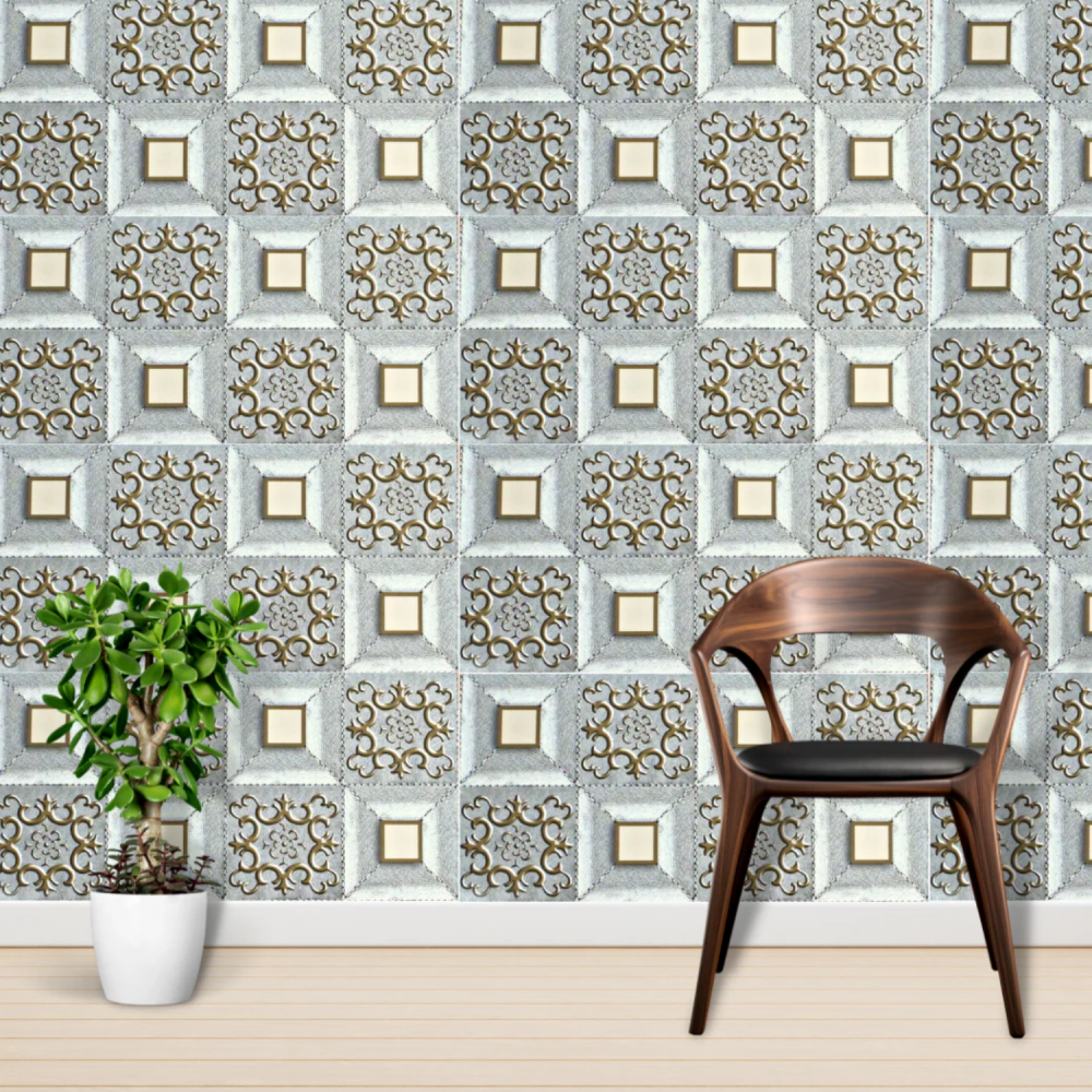 Set 10 Placi Imitatie Marmura Autoadezive ZMR, 30x60 cm, [5]