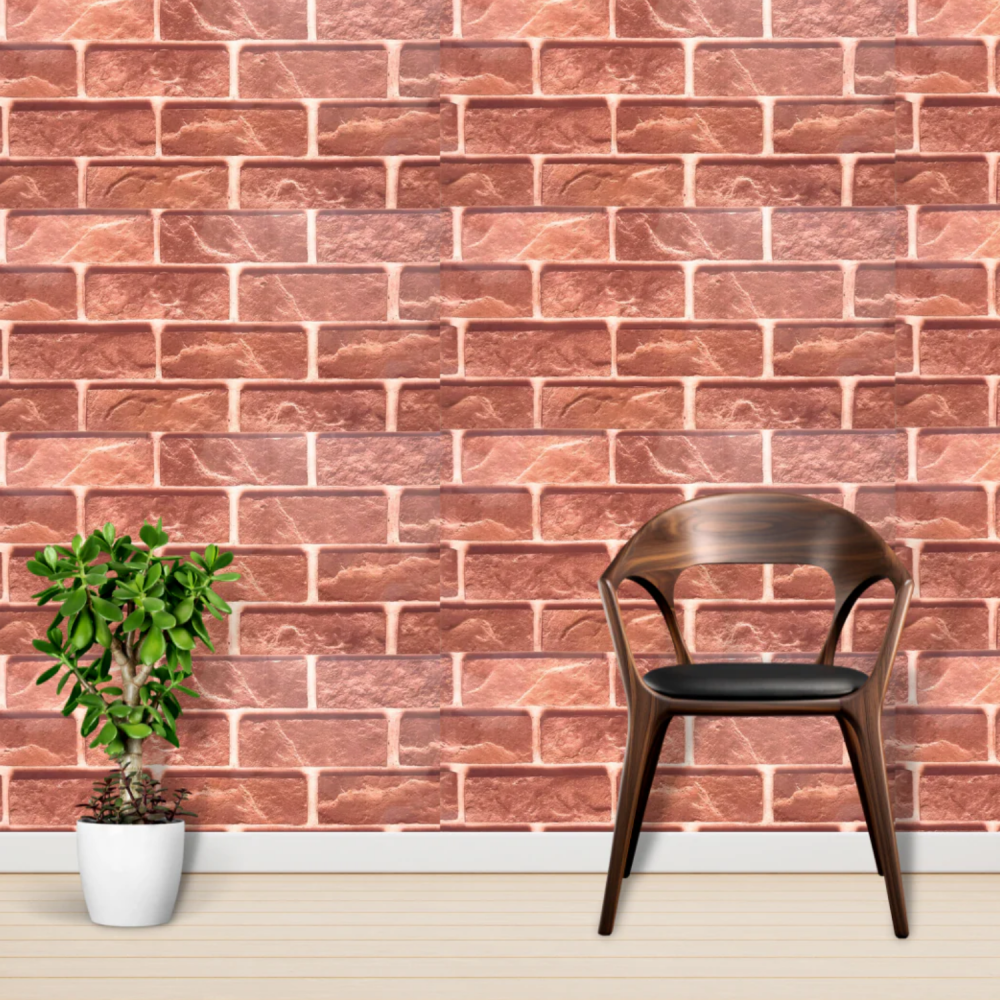 Set 10 Plăci Imitatie Cărămidă Autoadezive ZMR, 30x60 cm, Model 'Farmec Rustic', Grosime 2 mm, Material PVC Impermeabil, Acoperire: 1,8 mp – Ideal pentru Decor Vintage și Modern - ZMR [5]