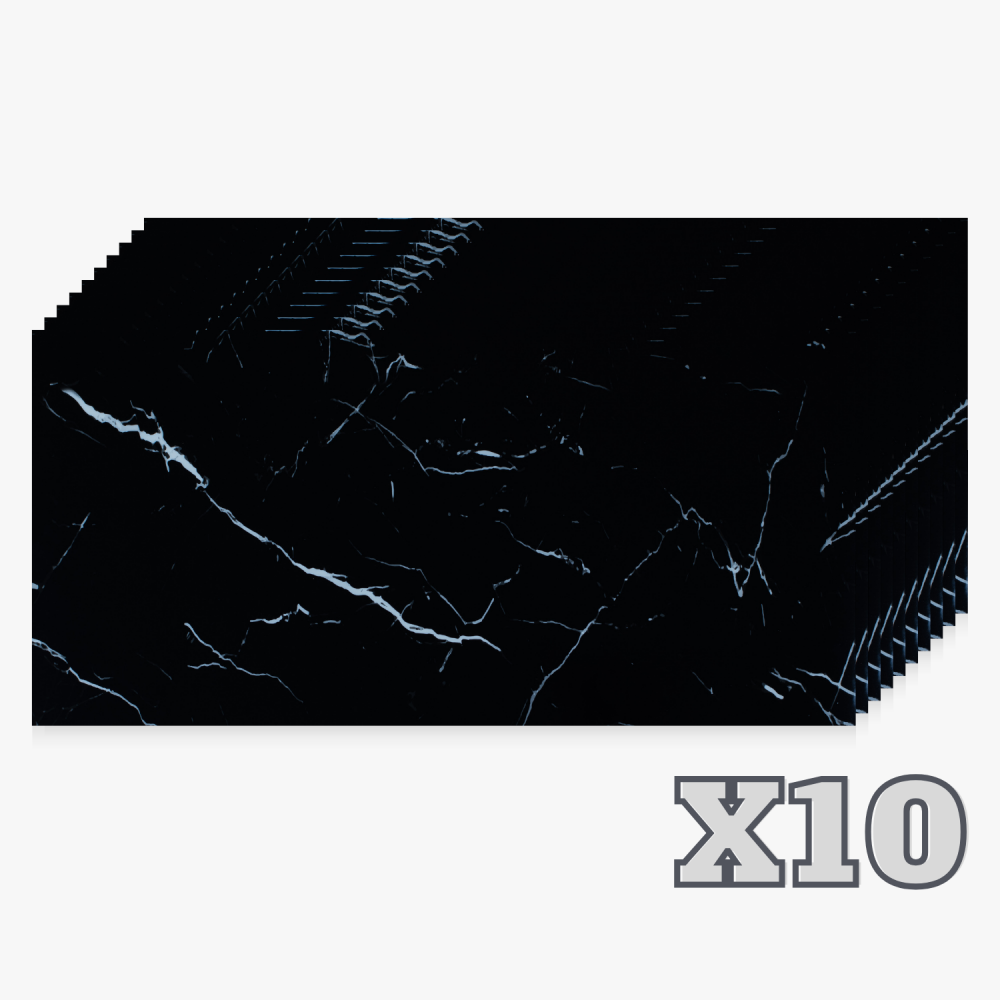 Set 10 Placi Imitatie Marmura Autoadezive ZMR, 30x60 cm, Model 'Noaptea de Jad', Grosime 2 mm, Material PVC Impermeabil, Acoperire: 1, 8 mp – Design Misterios in Nuante de Jad [1]