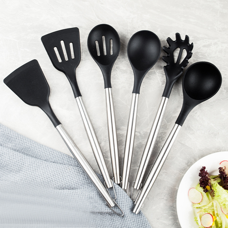 Set 20 Piese Ustensile de Bucatarie si Cutite ZMR® cu Suport Elegant, Tocator, Ustensile din Silicon Rezistente la Caldura, Cutite din Otel Inoxidabil, Accesorii pentru Gatit si Copt, Foarfeca, Razato [2]