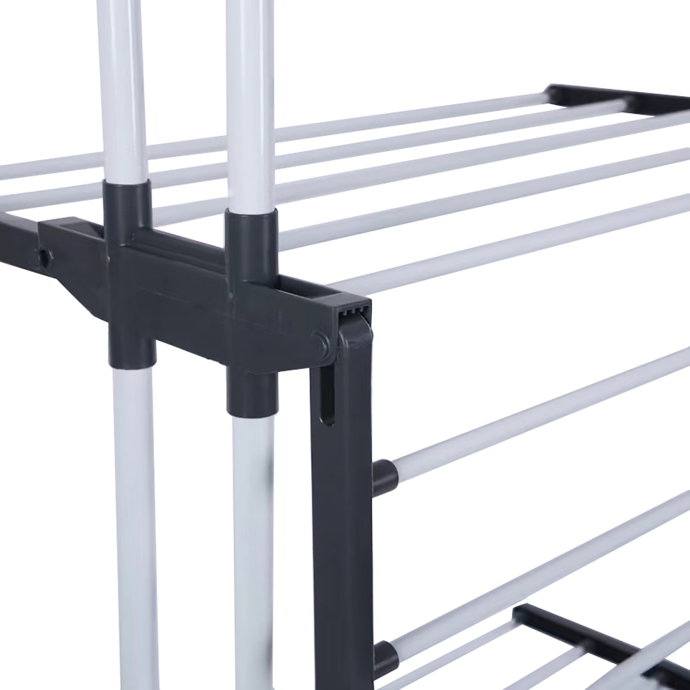 Uscator Vertical ZMR, Pliabil, 3 Niveluri de Uscare, 35m Spatiu de Uscare, Cadru Metalic + ABS, Suport Umerase, 4 Roti Blocabile, Negru [3]