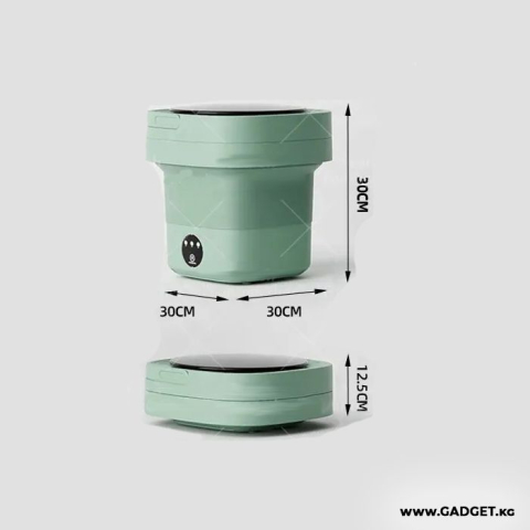 Mașină de spălat rufe portabilă și pliabilă ZMR, 6.5L, funcție stoarcere, 3 programe de spălare, compactă, verde/alb [1]